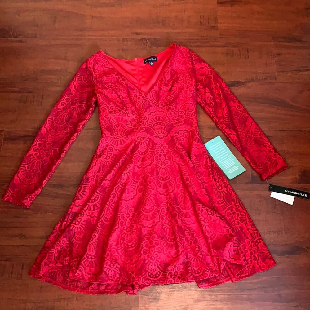 Red My Michelle Size 7 (Junior) Dress